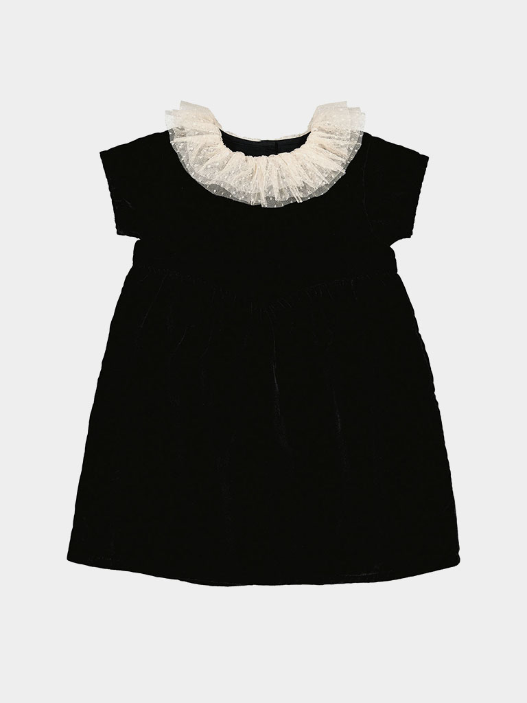 Louis Louise 23AW Dress Jeanne Velvet Black - Bunny Hill Boutique